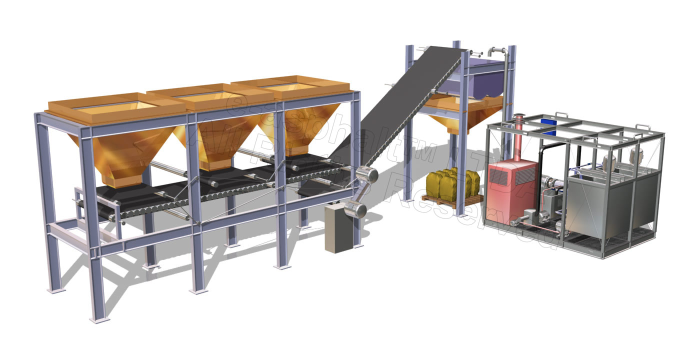 Emulsion cold mix asphalt plant easfalto